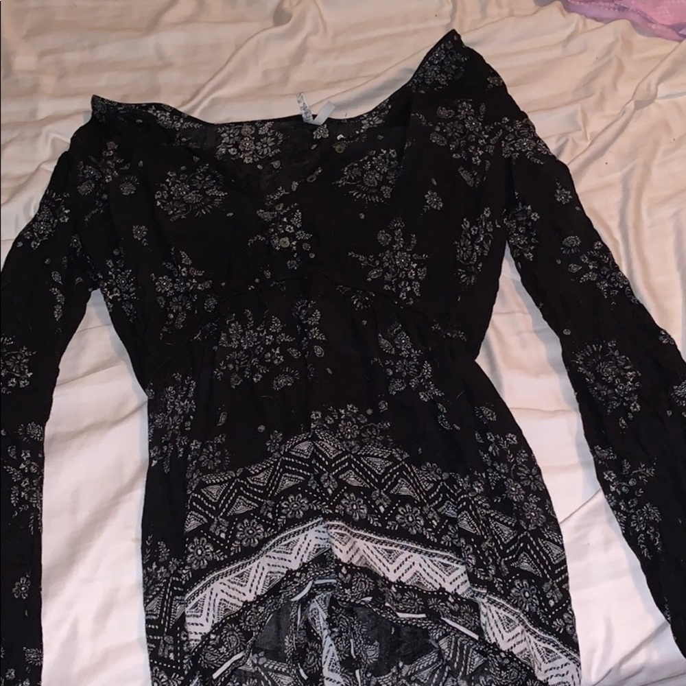 Mudd black and white romper